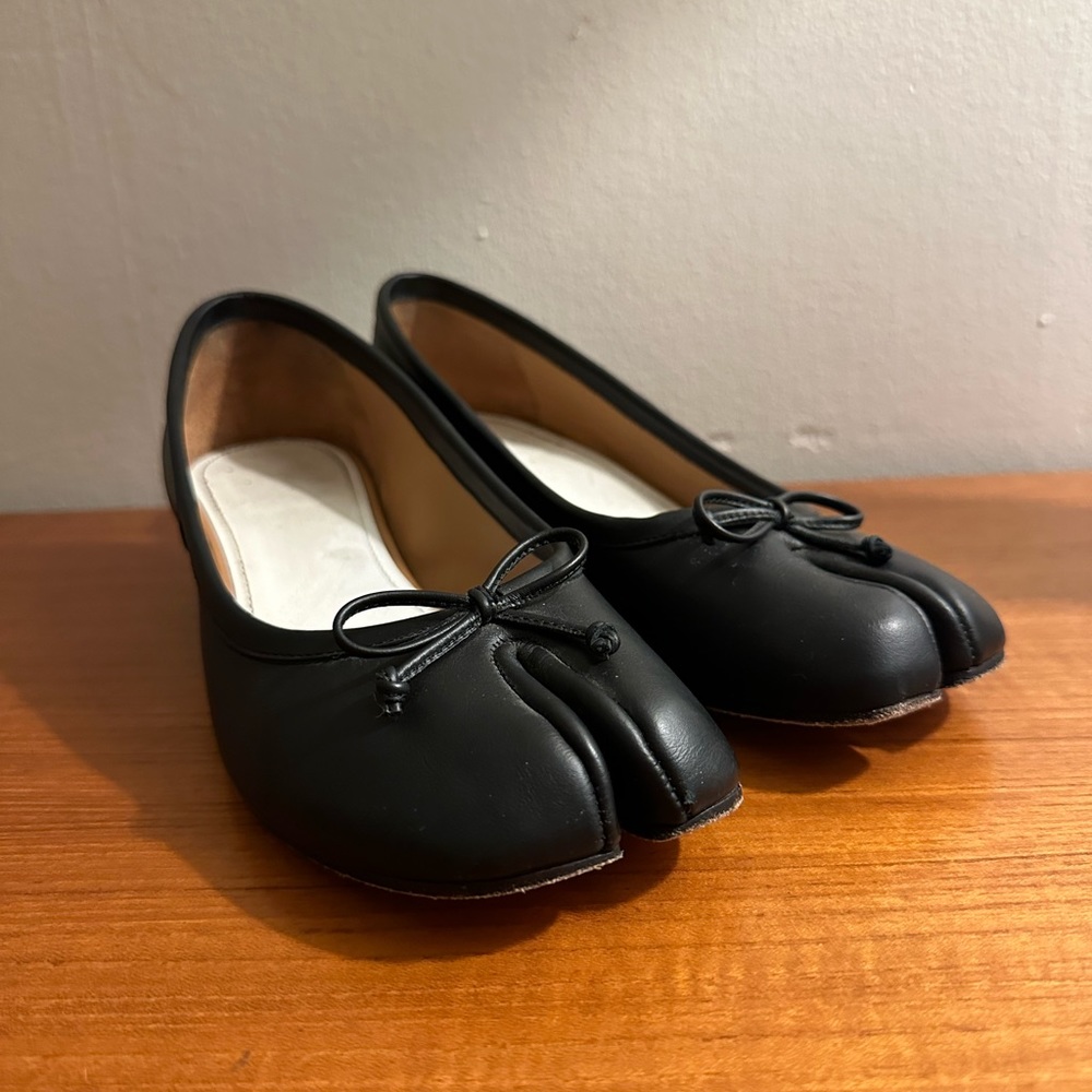 Maison Margiela black Tabi ballerina kitten heels